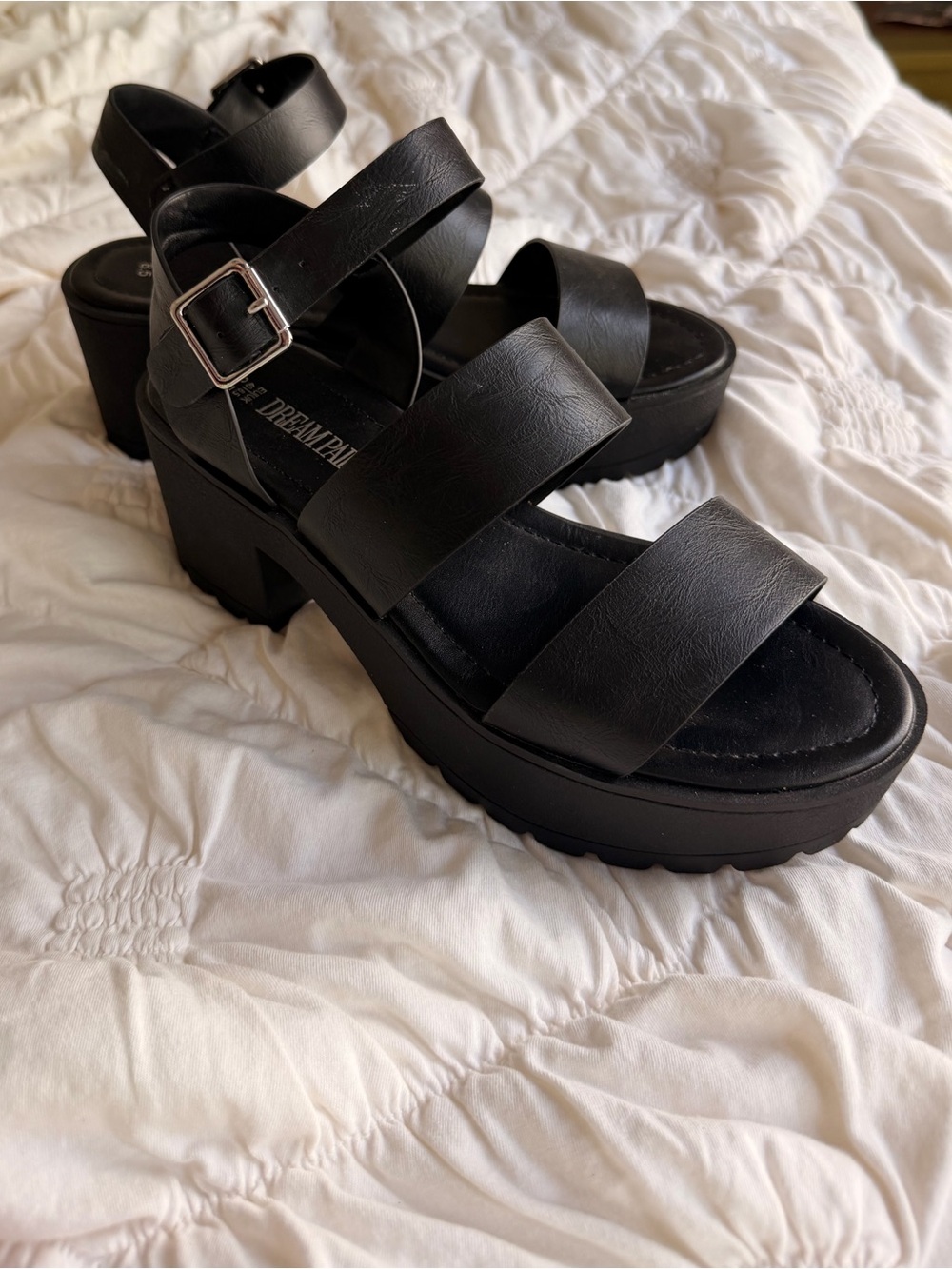 Platform Lightweight Chunky Fisherman Heel Sandals - Y2K - NEW - Cushioned!